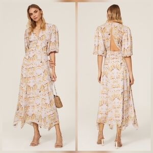 AllSaints Aspen Momo Dress Hourglass V-neck Short sleeves Size 4